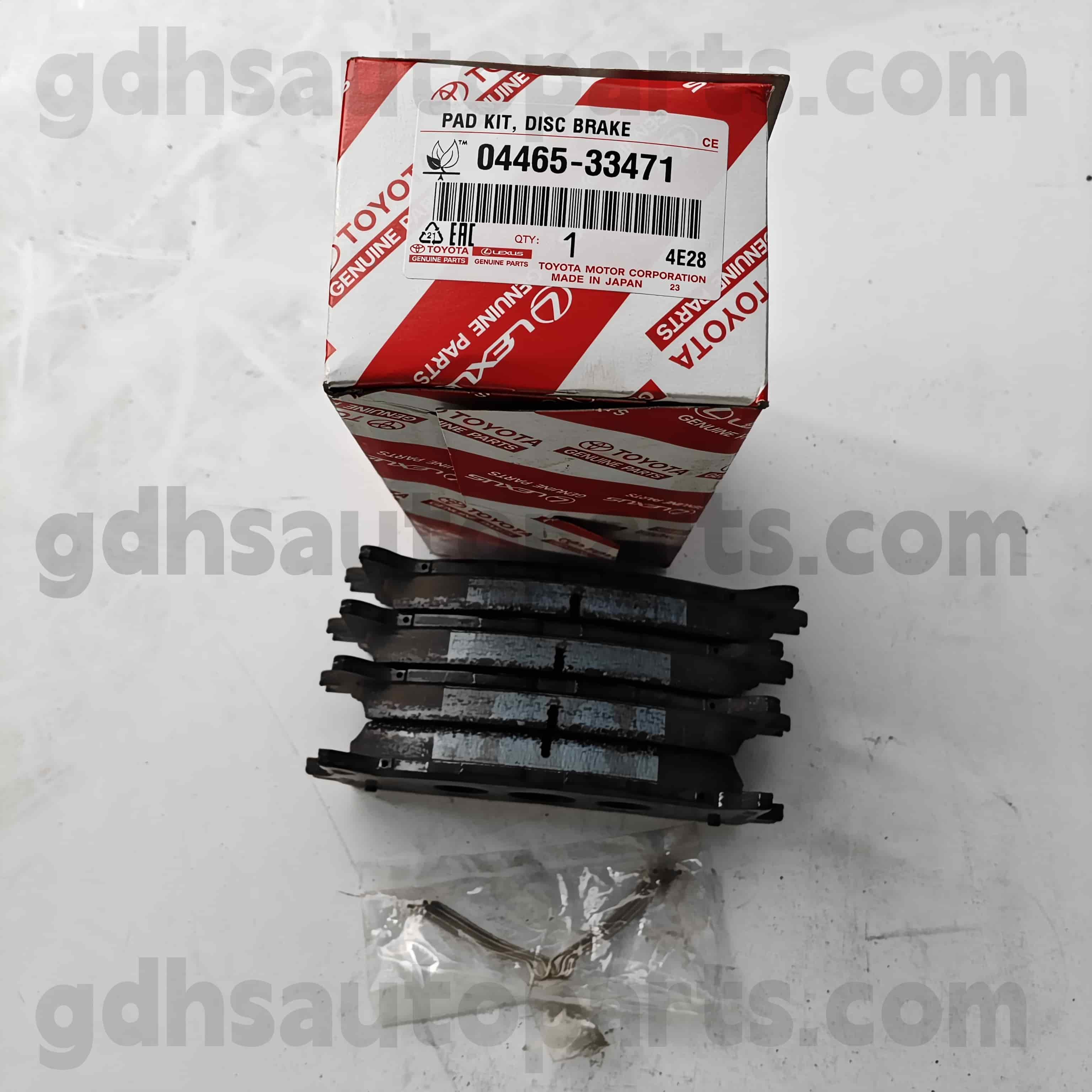 04465-33471 TOYOTA Originálne diely predné brzdové doštičky pre Camry 、 Lexus ES240/350 Chassis č. ACV51, ASV50, AVV50..TAIW
