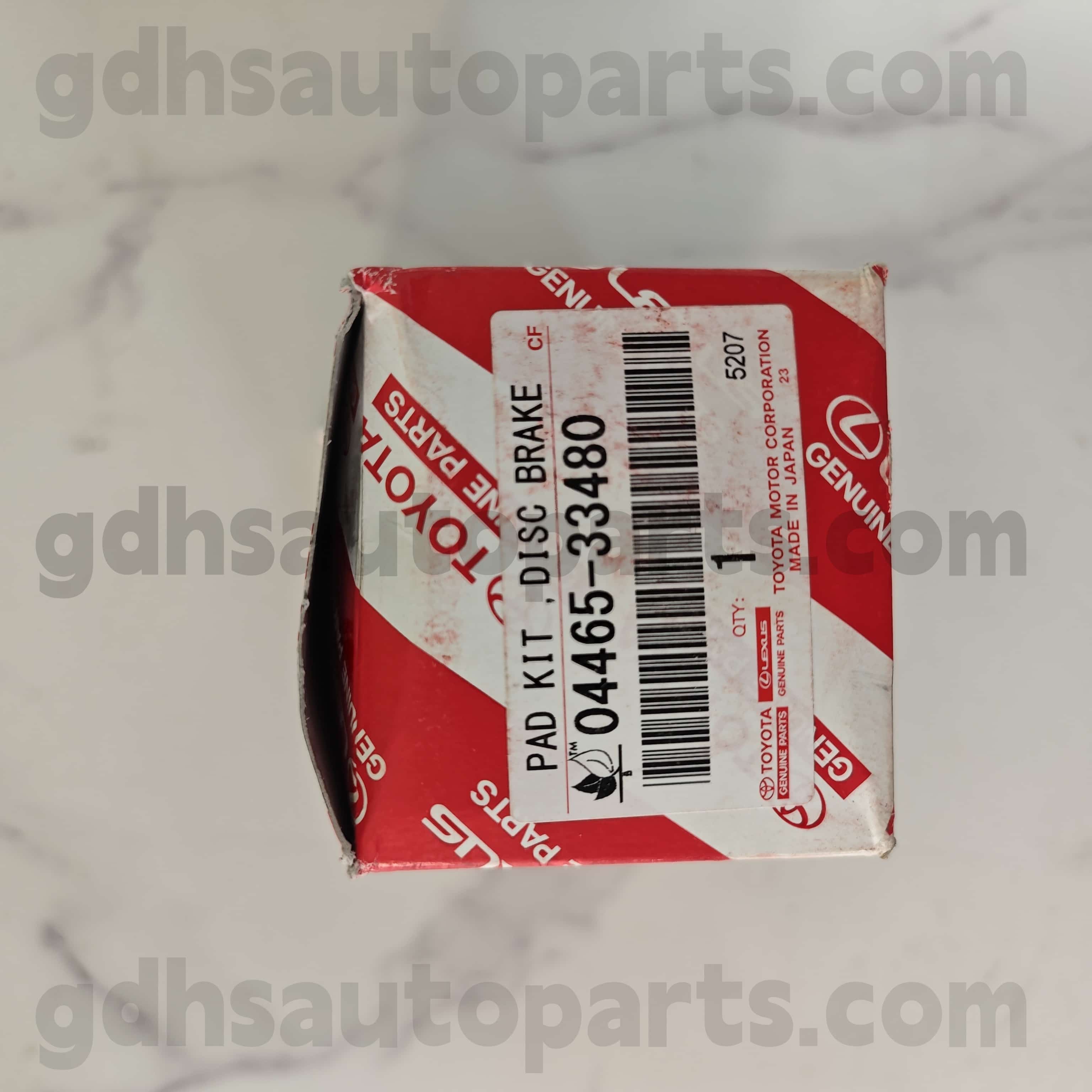 04465-33480 Toyota Originálne časti predných brzdových doštičiek pre Venza 、 Lexus UX300E 、 Harrier 、 Noah/Voxy 、 Lexus ES350/300H Chassis č. Axvh70