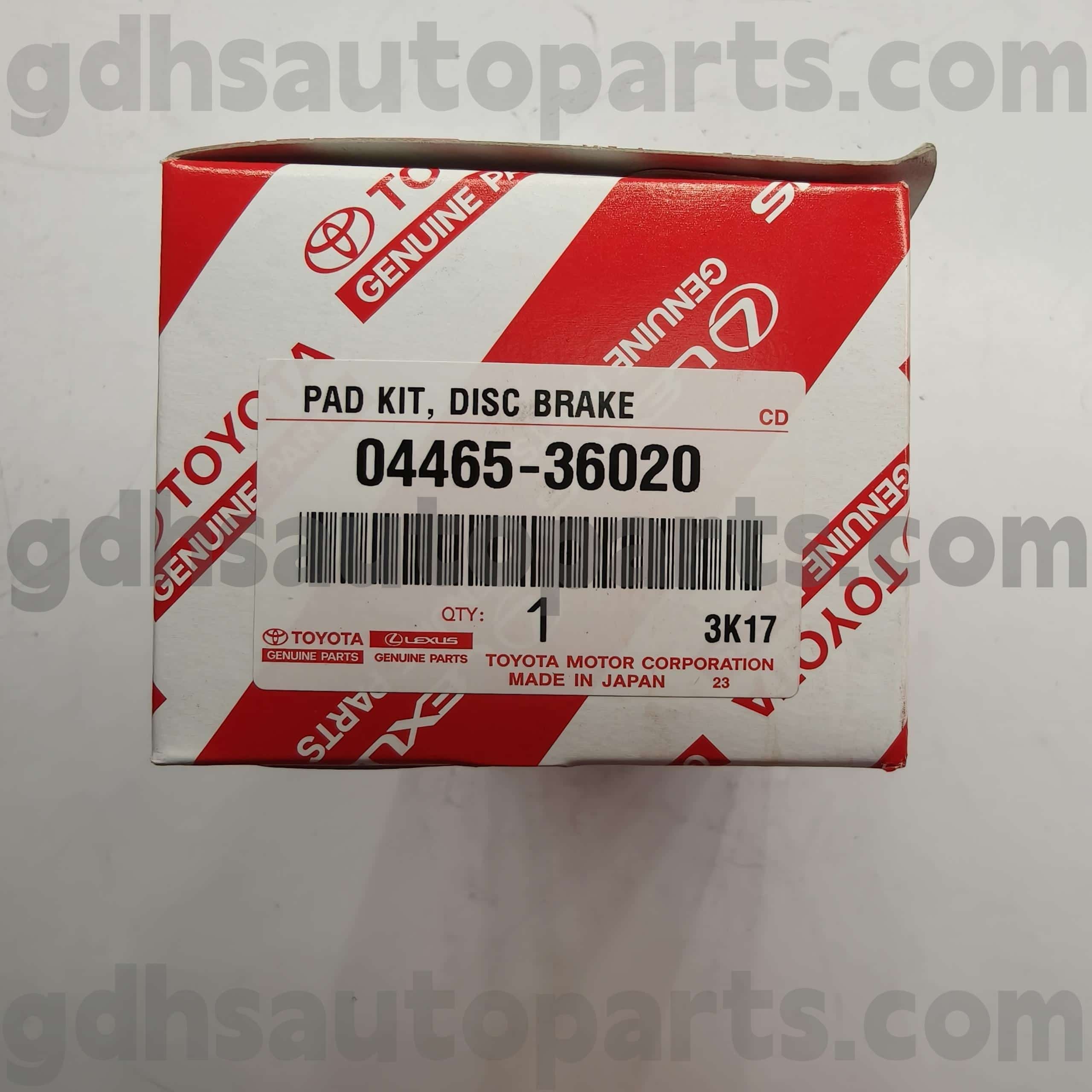 04465-36020 Originálne diely Toyota Originálne diely predných brzdových vankúšikov pre podvozok Coaster č. HZB RZB# BB4#