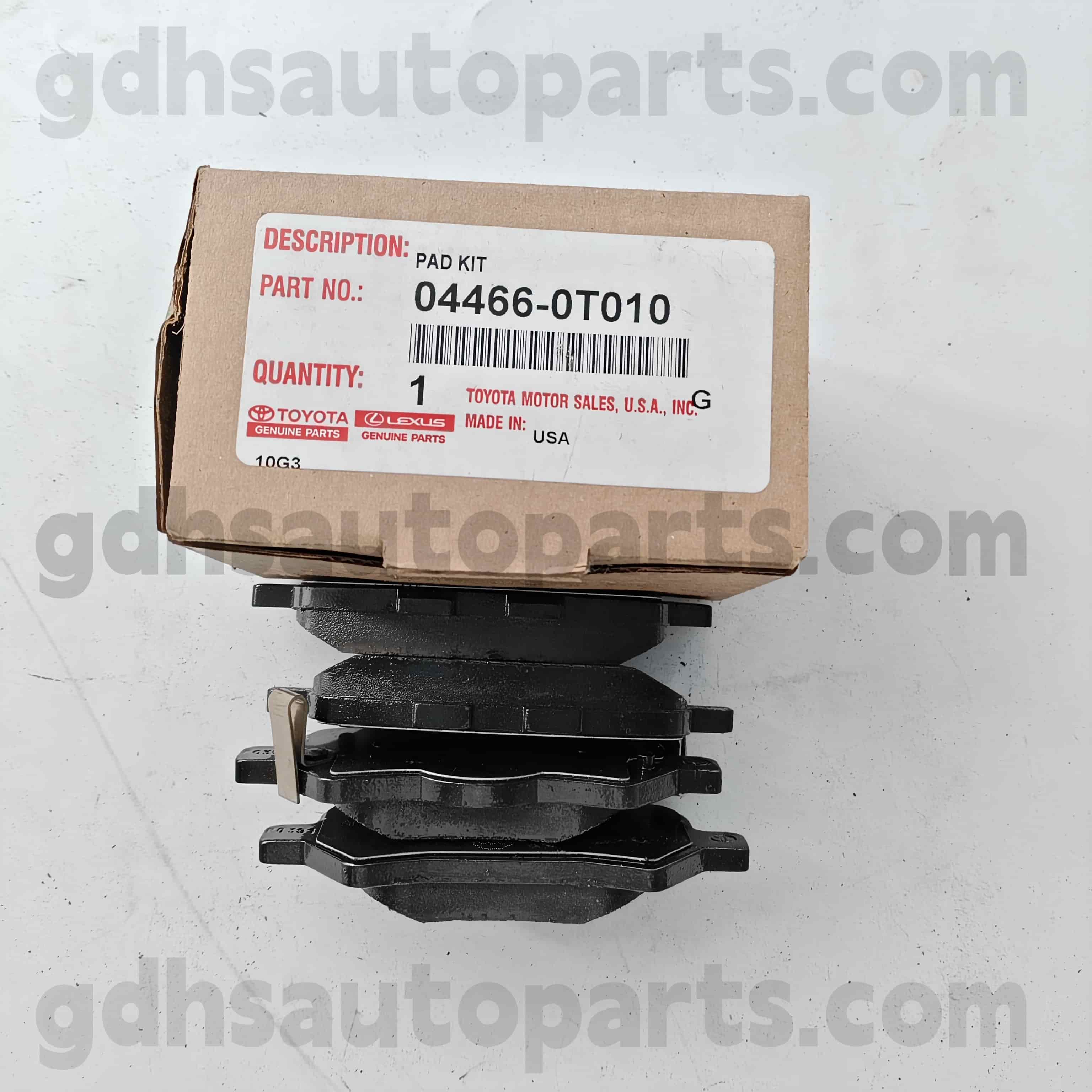 04466-0T010 TOYOTA Originálne diely Zadná brzdová podložka pre podvozok Venza č. AGV1#