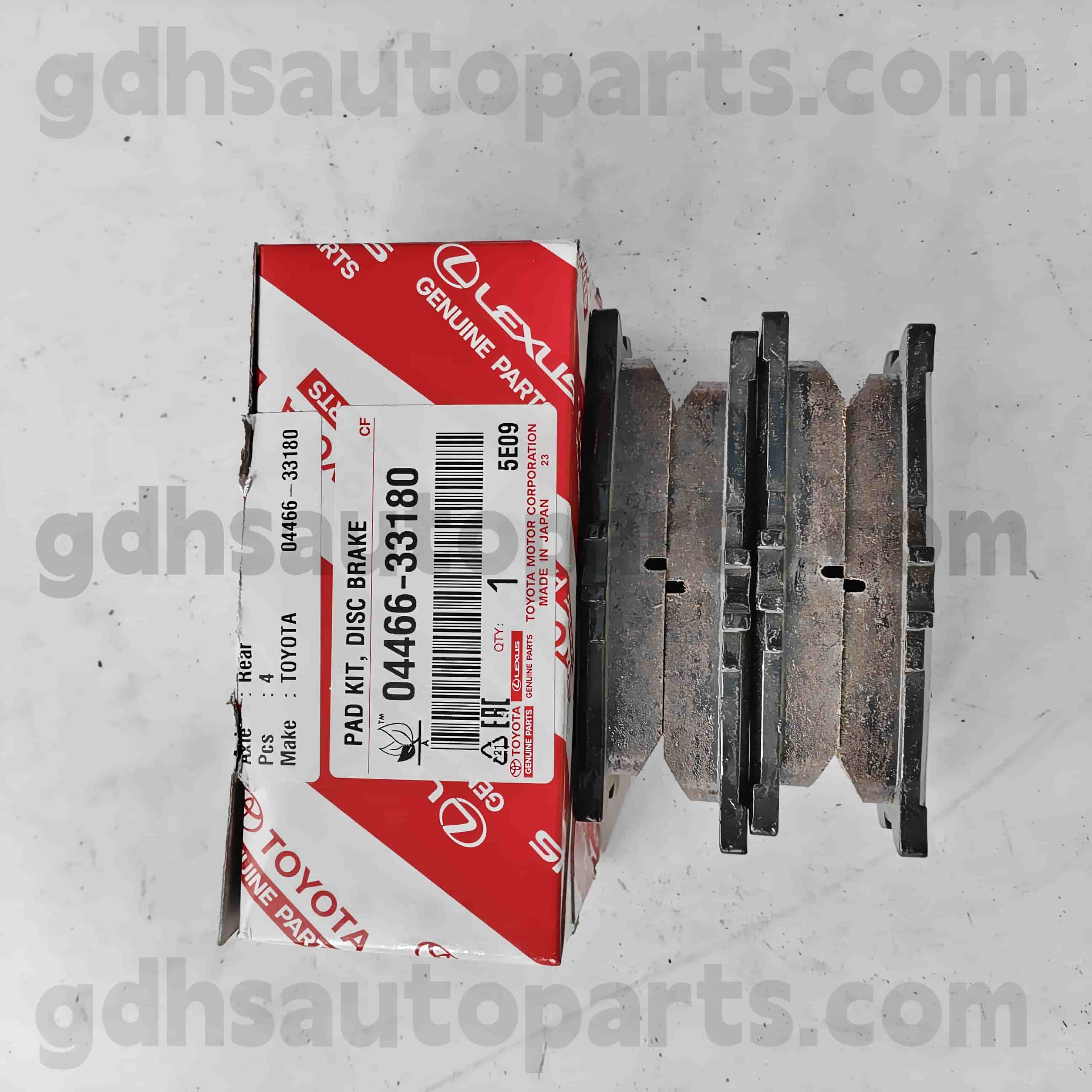 04466-33180 TOYOTA Originálne diely Zadná brzdová podložka pre Camry 、 Lexus ES240/350 Chassis č. Ahv40..jpp