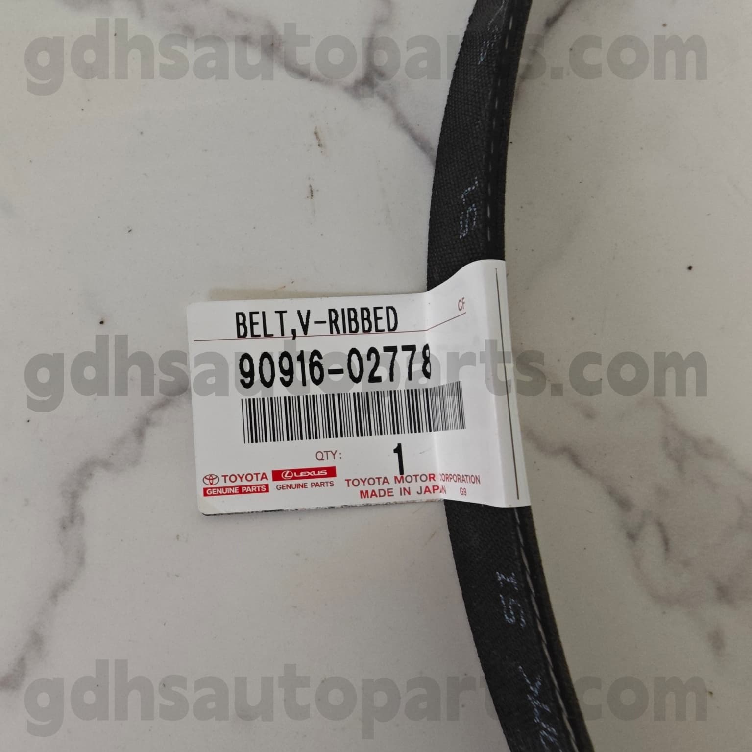 90916-02778 Toyota Originálne diely Motor Belt pre RAV4 、 Camry/Hybrid Chassis č. A25AFKS..AXAA54..EUR