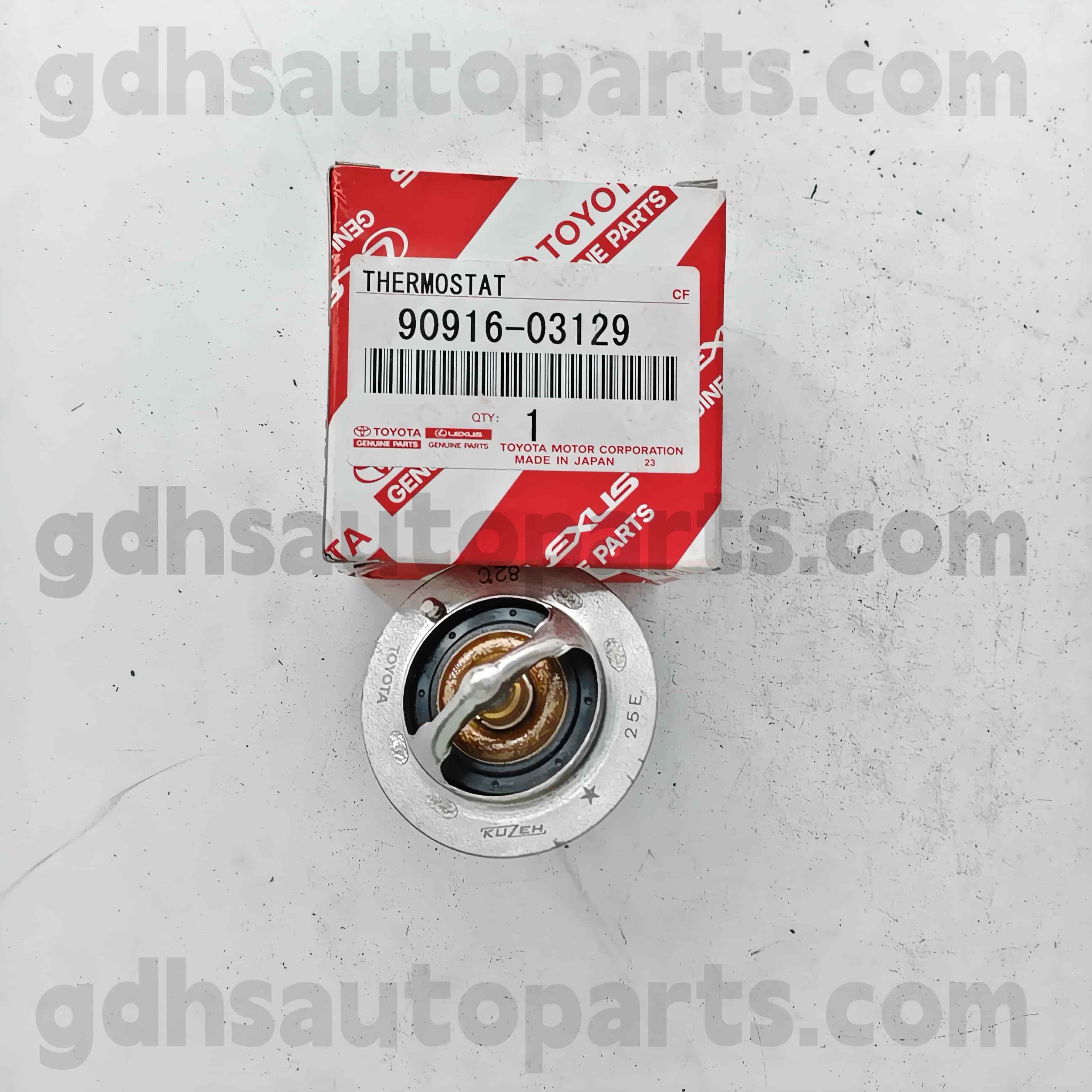 90916-03129 TORYOTA Originálne diely termostat pre Camry 、 Lexus ES2 ##/350/300H 、 COROLLA SED 、 HILUX 、 RAV4 podvozok č. 2AZFE..ACU2#
