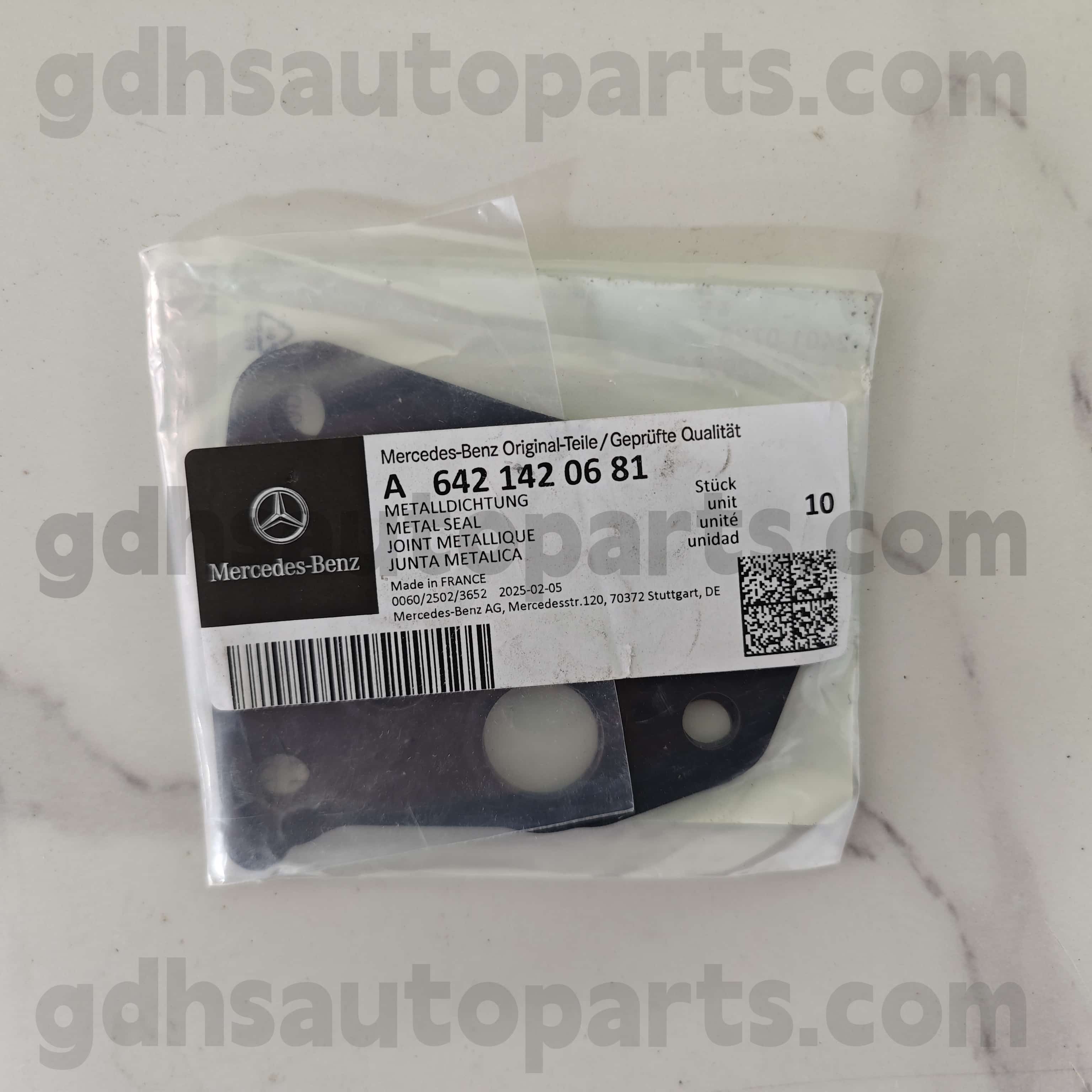 A 642 142 06 81 Mercedes-Benz Originálne diely Turbocharger O-krúžok pre 642855 OM642 ， 642890 OM642，642820 642，642868 OM642，64287 OM642