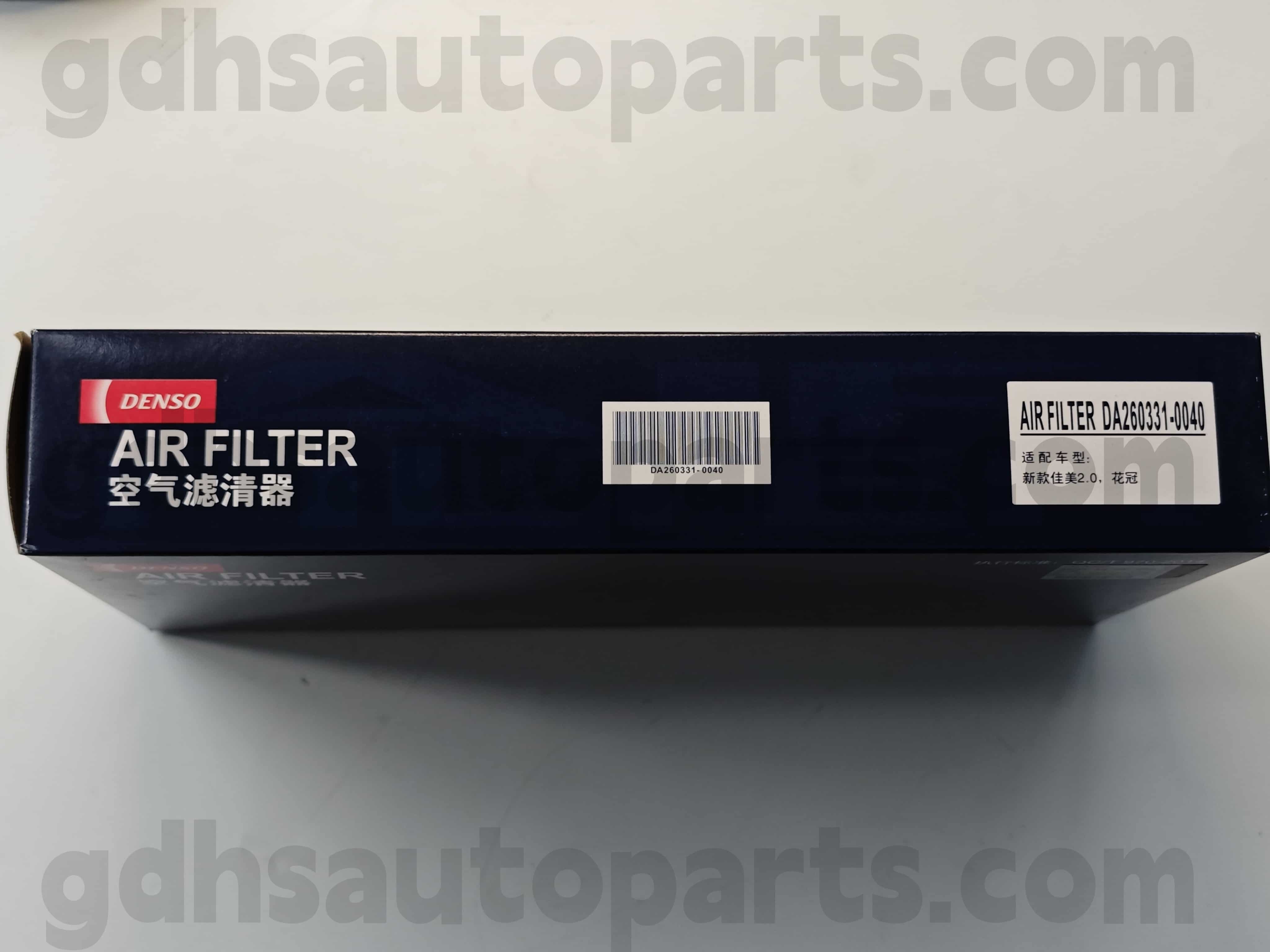 DA260331-0040 Originálne diely Toyota Air Filter pre podvozok Corolla č. 1ZZFE..ZZE122 OE NO. 17801-0D050