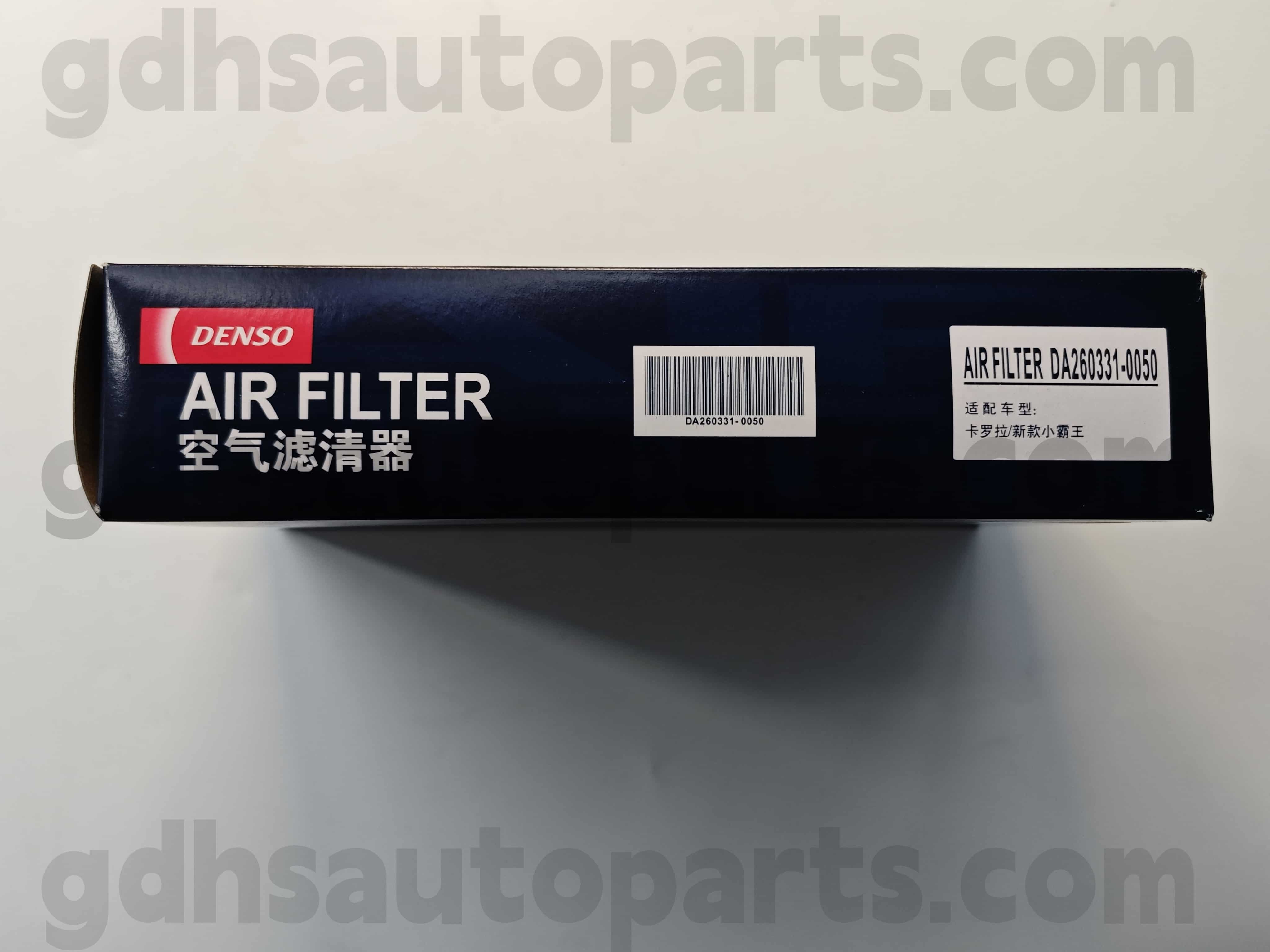 DA260331-0050 Originálne diely Toyota Air Filter pre Corolla 、 EZ 、 VIOS 、 Levin/Hybridný podvozok č. 1zrfe, 2zrfe, 3zrfe..zgr2# oe no. 17801-0T020